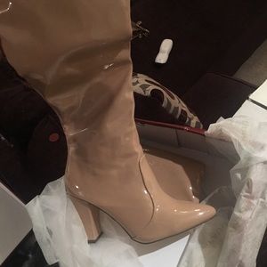 Nude knee High Boots